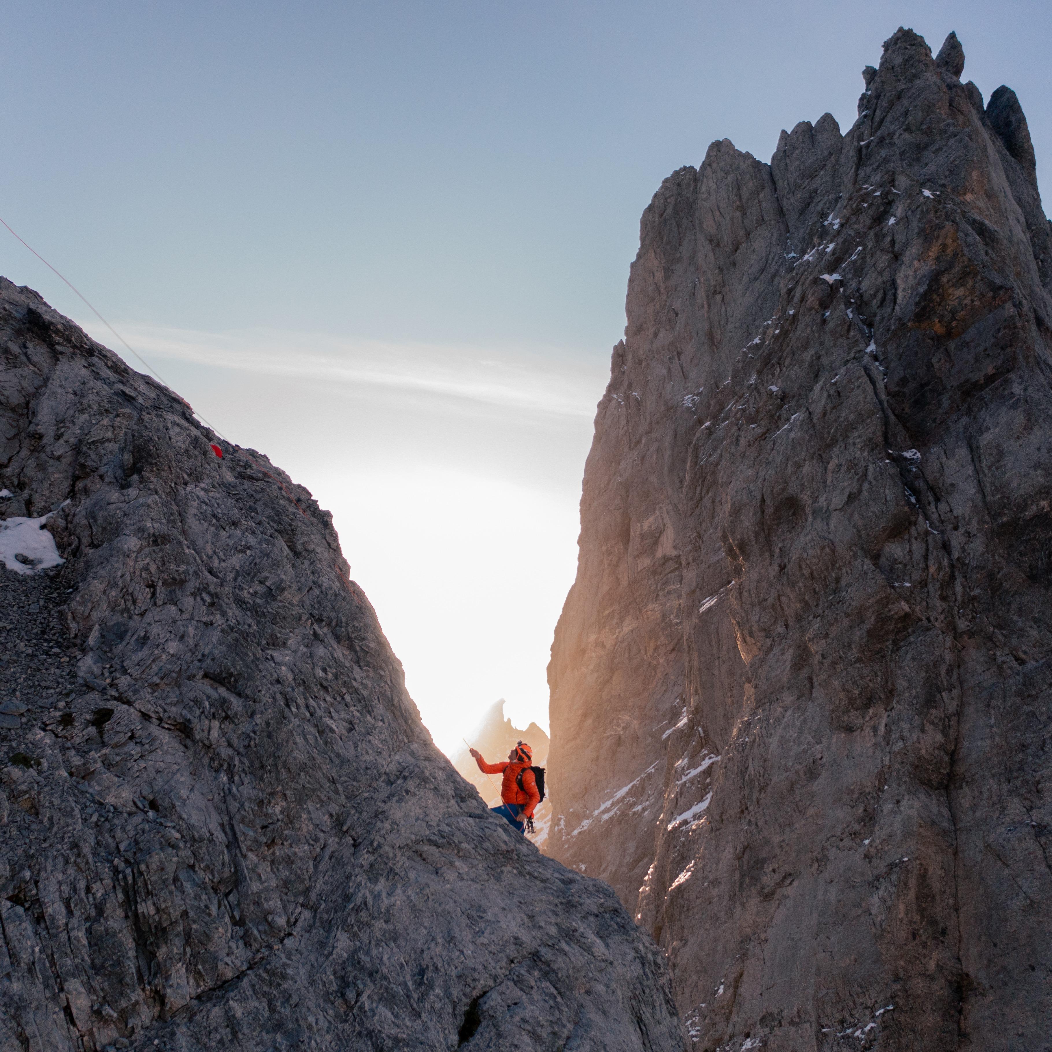 Climbing in Mammut clothing
